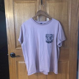 H&M mens pink short sleeve shirt size XL